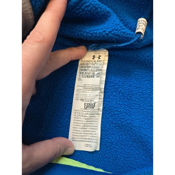 BOYS /GIRLS YLarge UNDER ARMOUR‎ COLDGEAR STORM HOODIE Quater zip FLEECE - Picture 8 of 9